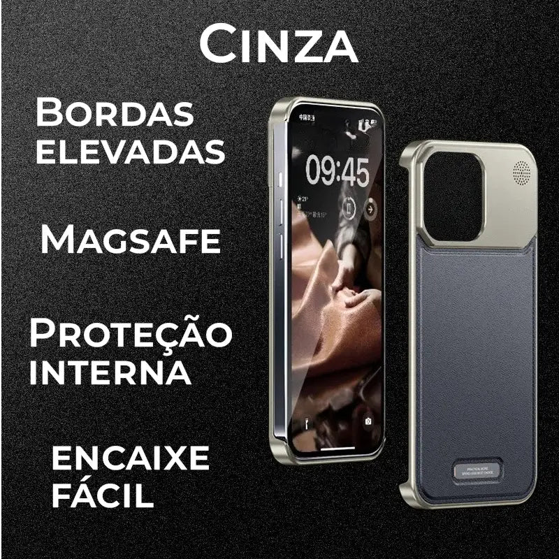 Case Apple Frameless SteelClick Couro Magsafe
