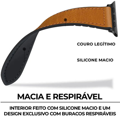 Pulseira Magnética de Couro Apple Watch