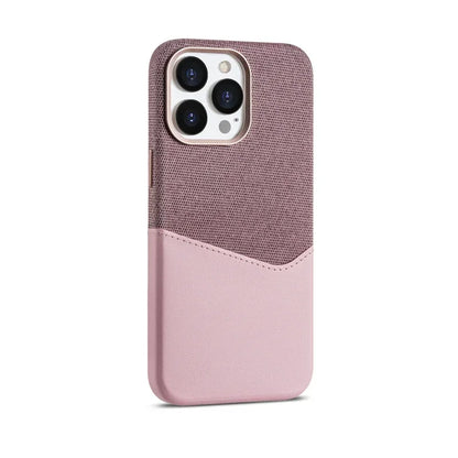 Case Apple Dual Couro e Tecido