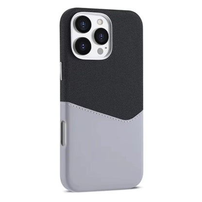 Case Apple Dual Couro e Tecido