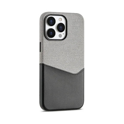 Case Apple Dual Couro e Tecido